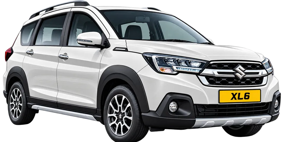 Pearl white XL6 in the Devratna vehicle range.